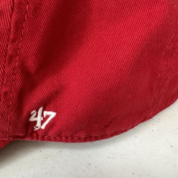 Rare 47 Brand New England Patriots Embroidered NFL Red Adjustable Hat - Picture 12 of 12